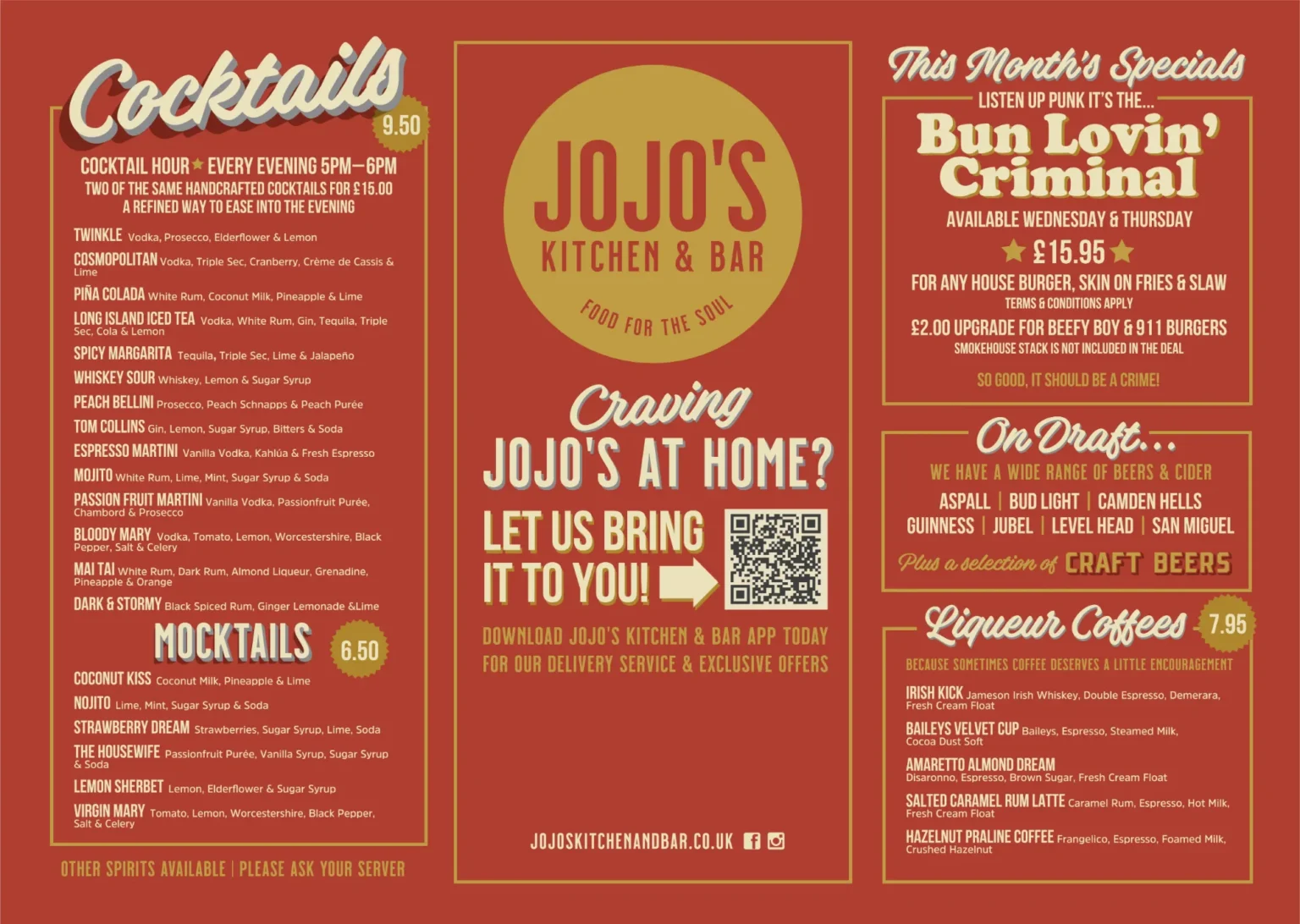 Drinks Menu